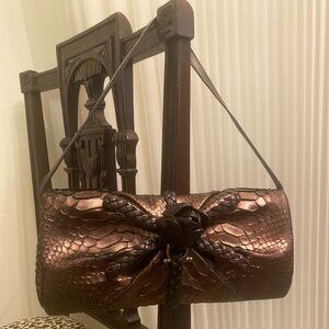 Ferragamo Python Evening Purse